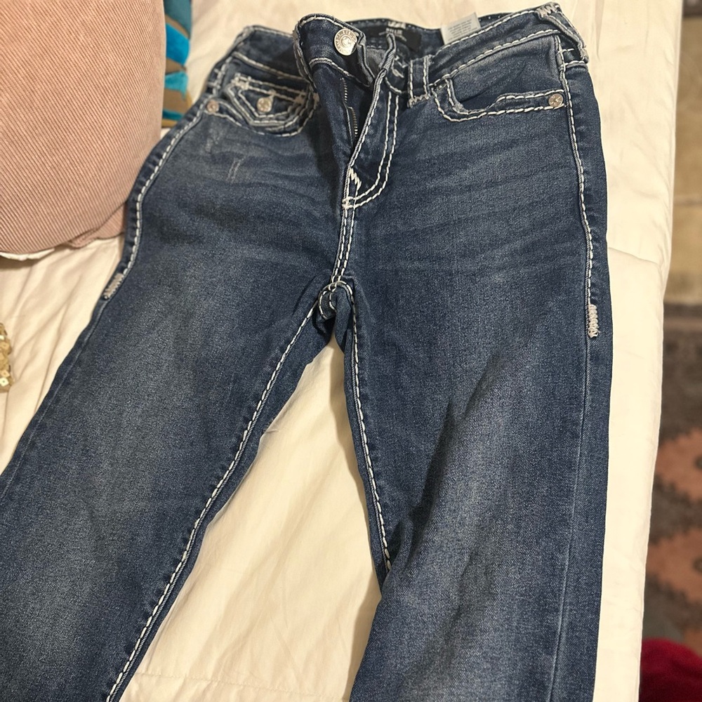 Billi Dark Blue Women's Jeans with Contrast Stitching